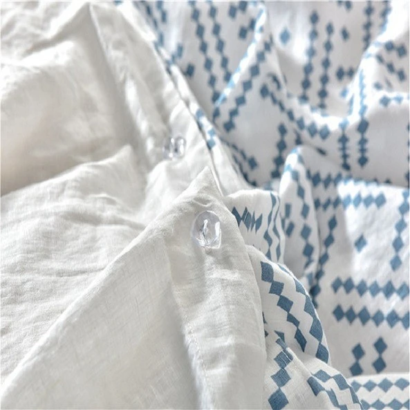 All linen solid color quilt cover set